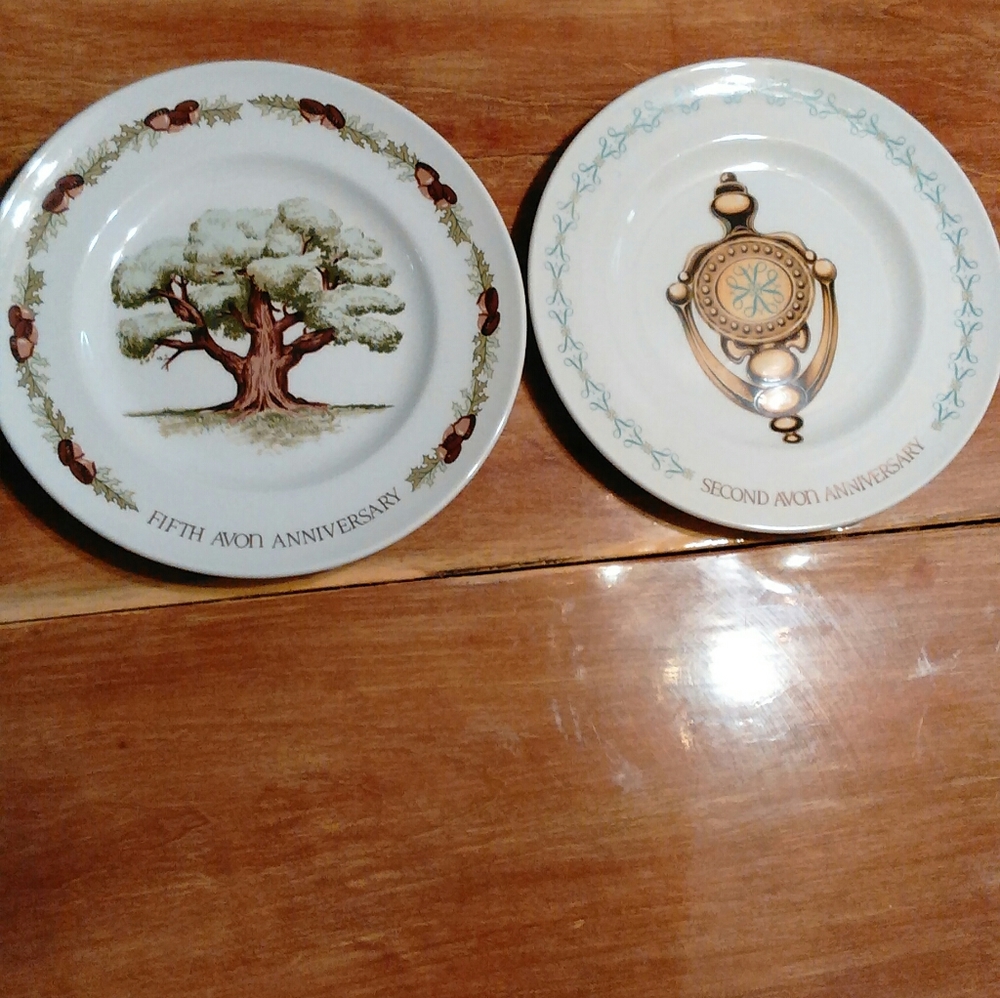 Antique  Vintage 2nd/5th Anniversary door knocker  decoration plates set